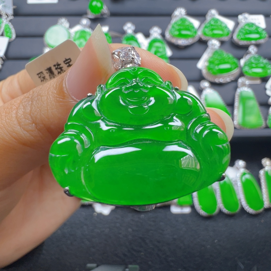 翡翠银S925镶嵌颈饰