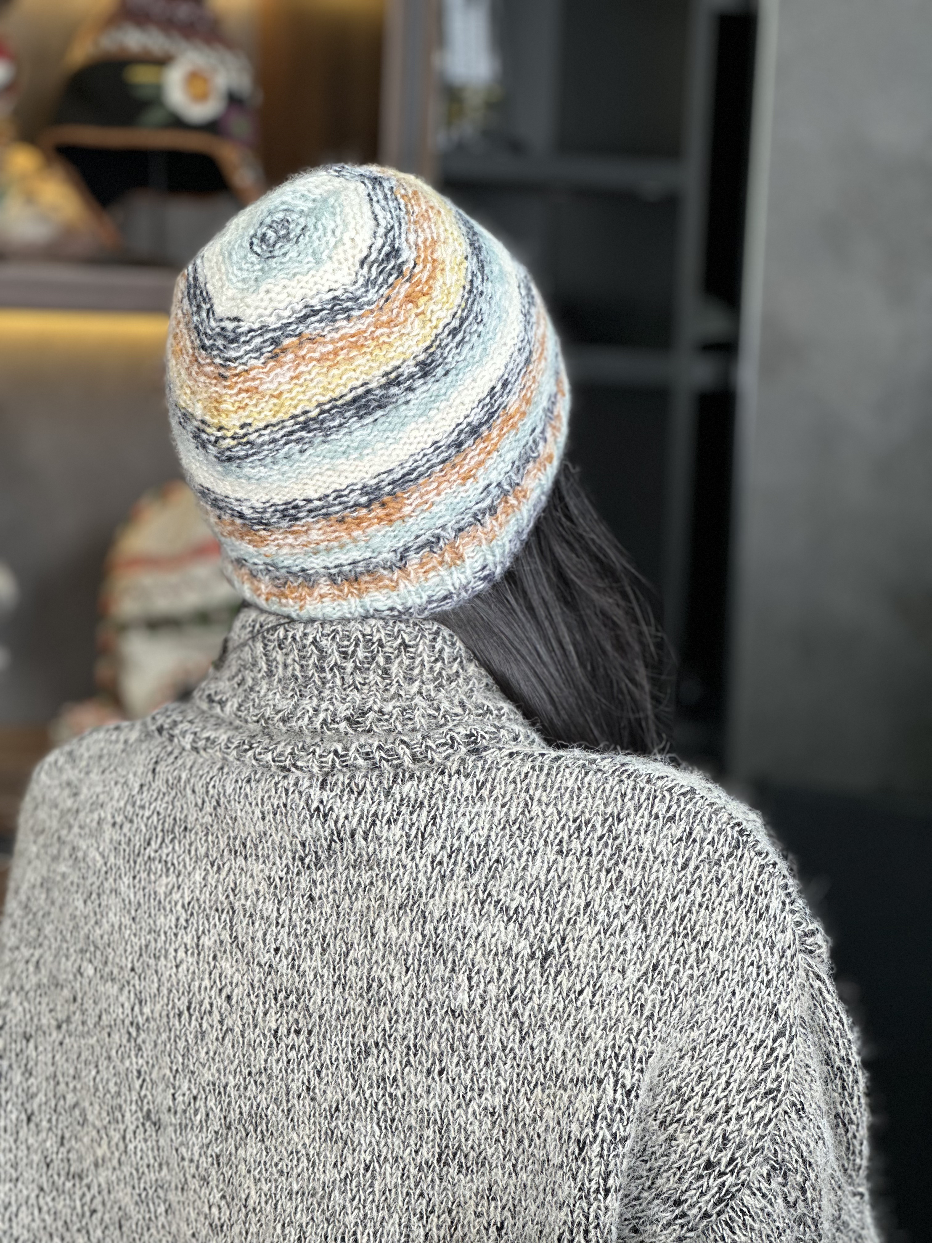 春秋针织帽图案自然秋冬淑女帽子流苏礼帽草帽冷帽