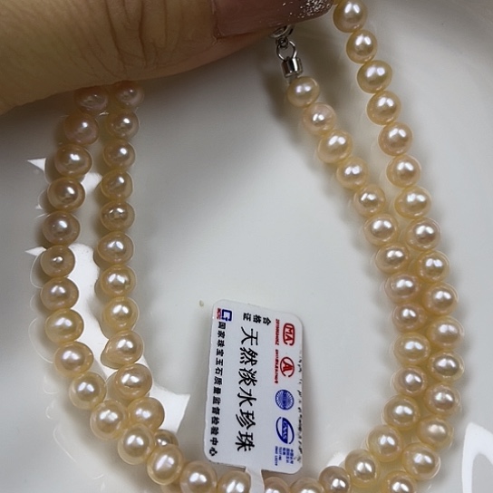 淡水珍珠颈饰银S925镶嵌