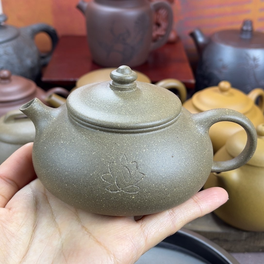 紫砂茶壶宜兴紫砂壶寒江