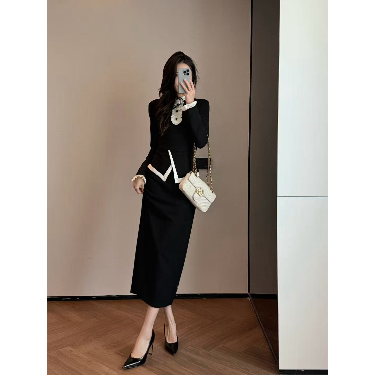 2009高端名媛小香风秋季新款高级感连衣裙