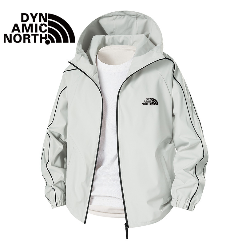 DYNAMIC NORTH/动感北面户外秋季耐磨机能风夹克男士宽松连帽外套