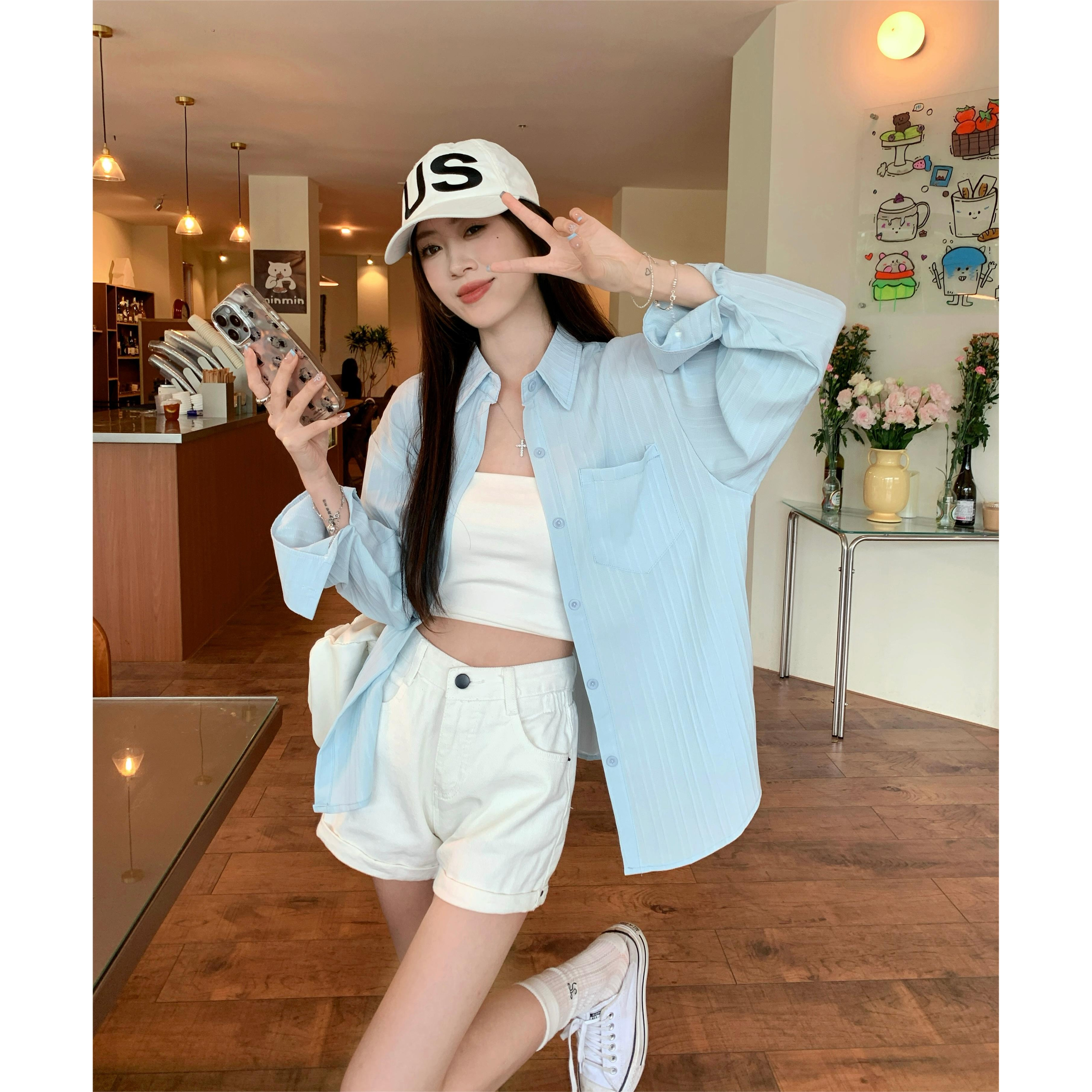 胖mm2025早夏季新款薄款防晒衬衫外套宽松显瘦别致上衣