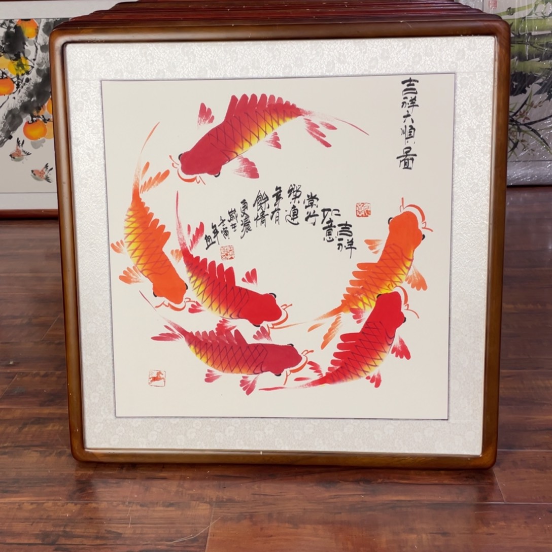 国画带框尺寸63*63厘米