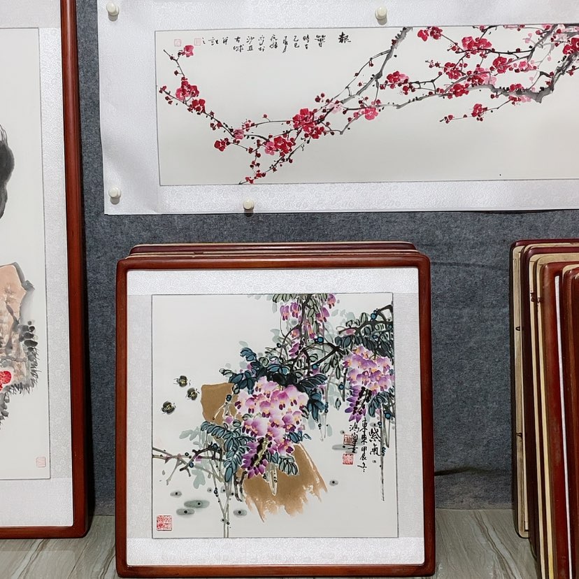 【闪购商品】国画书画作品带框65×65厘米