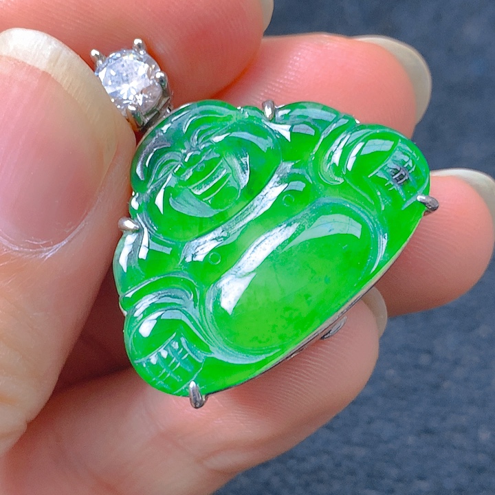 翡翠银S925镶嵌颈饰