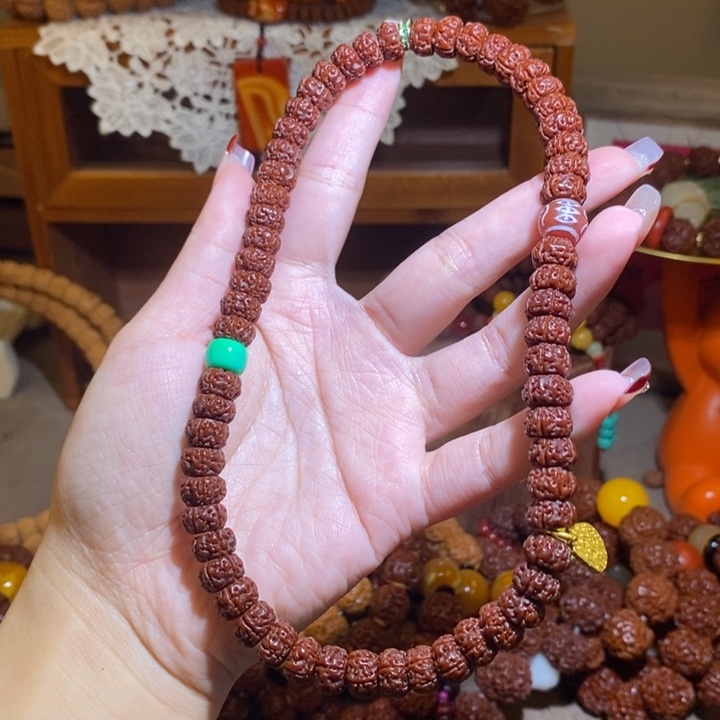 金刚菩提手串105黑金刚纯血老树王双圈手持一物