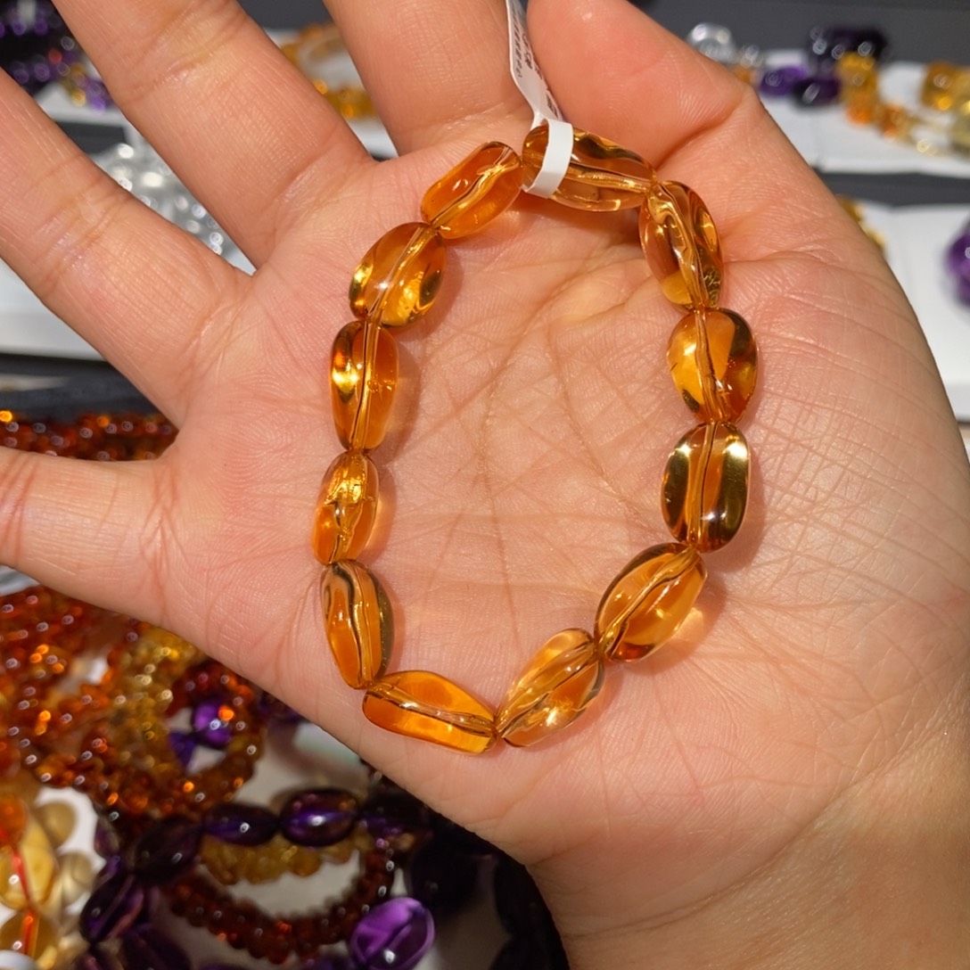 未镶嵌手链水晶浓郁暴力黄