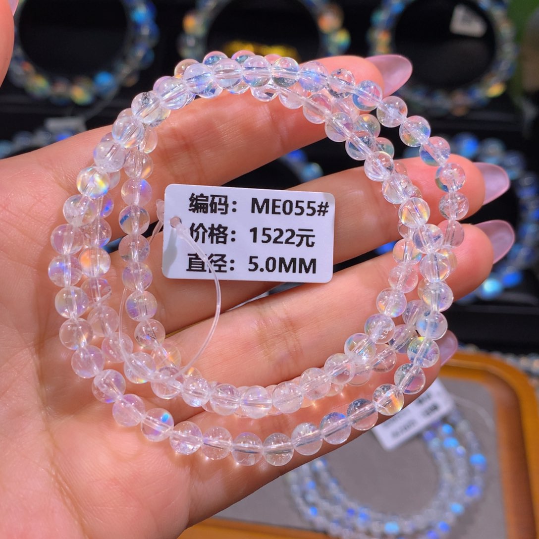 月光石手链未镶嵌淡*的ME055#5.0mm