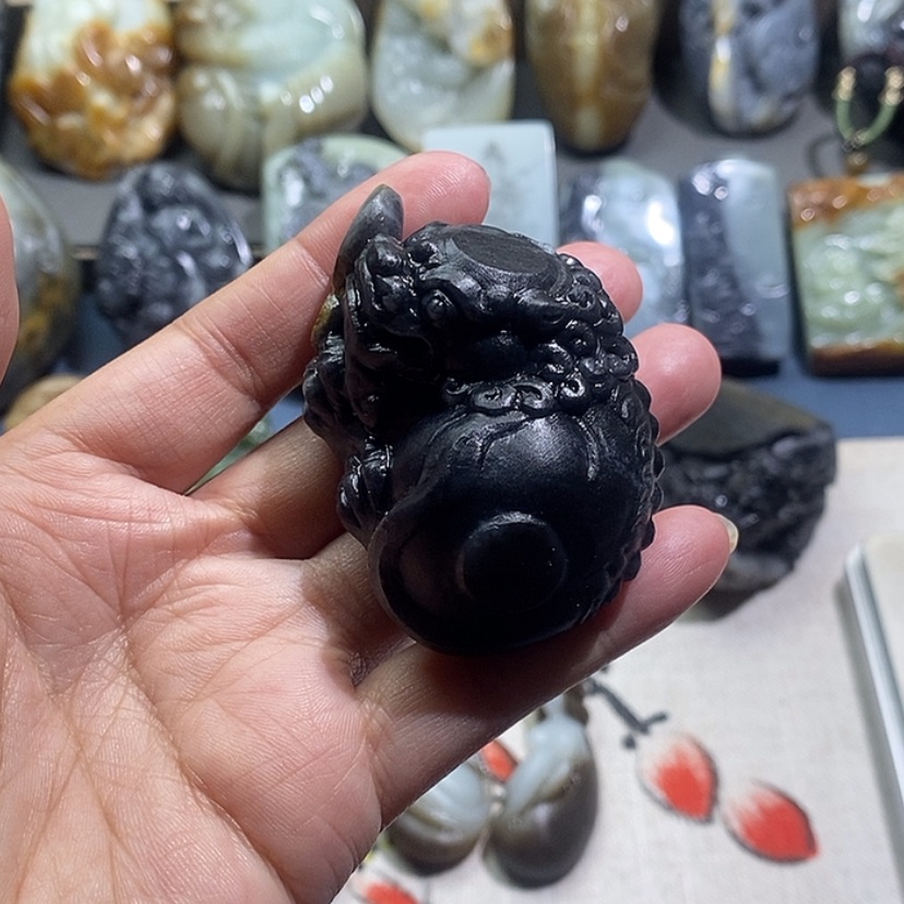 【闪购商品】和田玉把件未镶嵌吹**岚定制