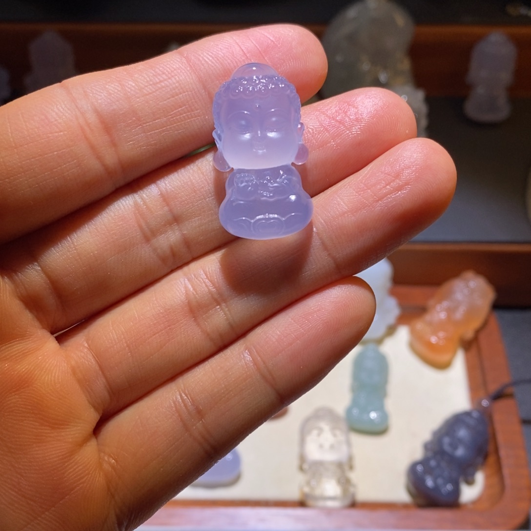 玛瑙/玉髓未镶嵌颈饰阿弥宝宝佛