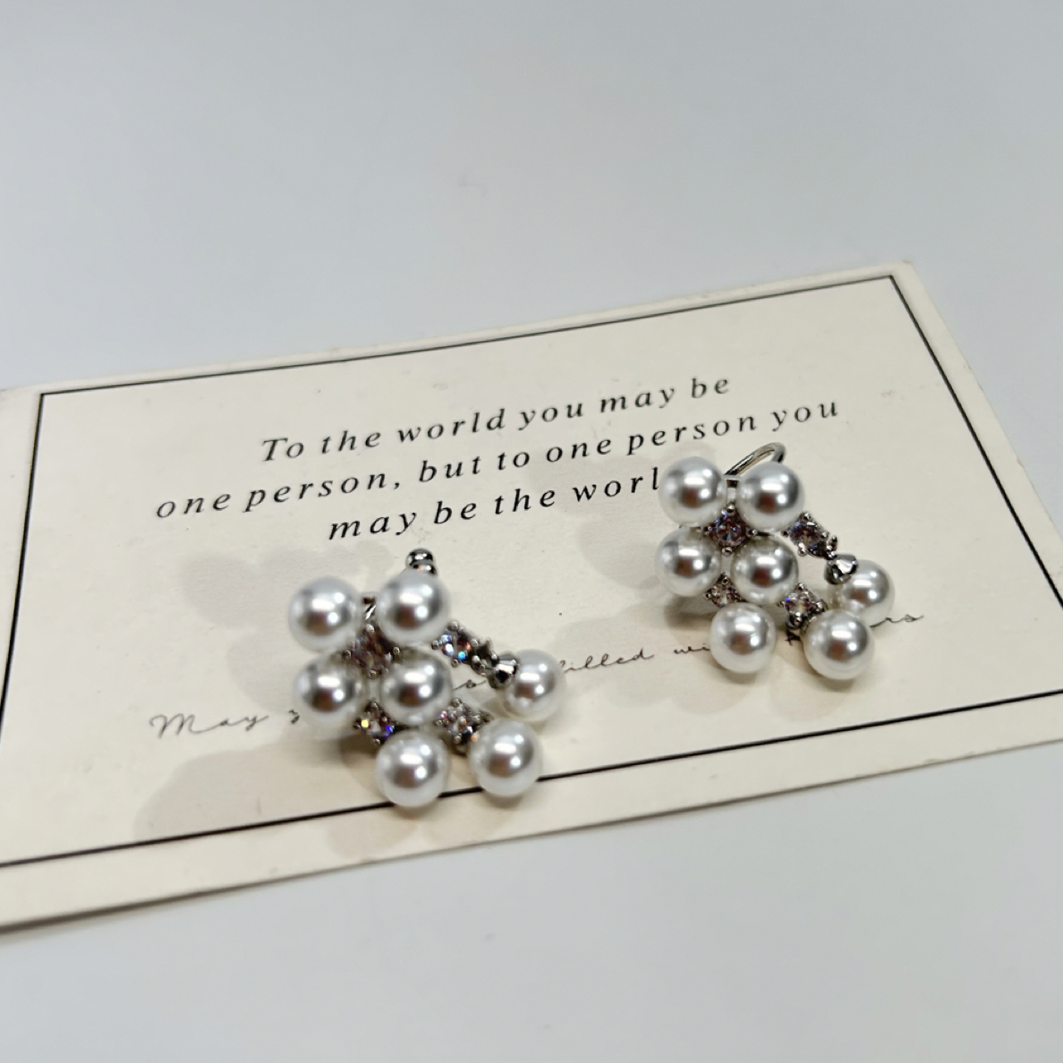 铜合金仿珍珠耳饰 07606高级时尚百搭老钱白珠流苏耳夹