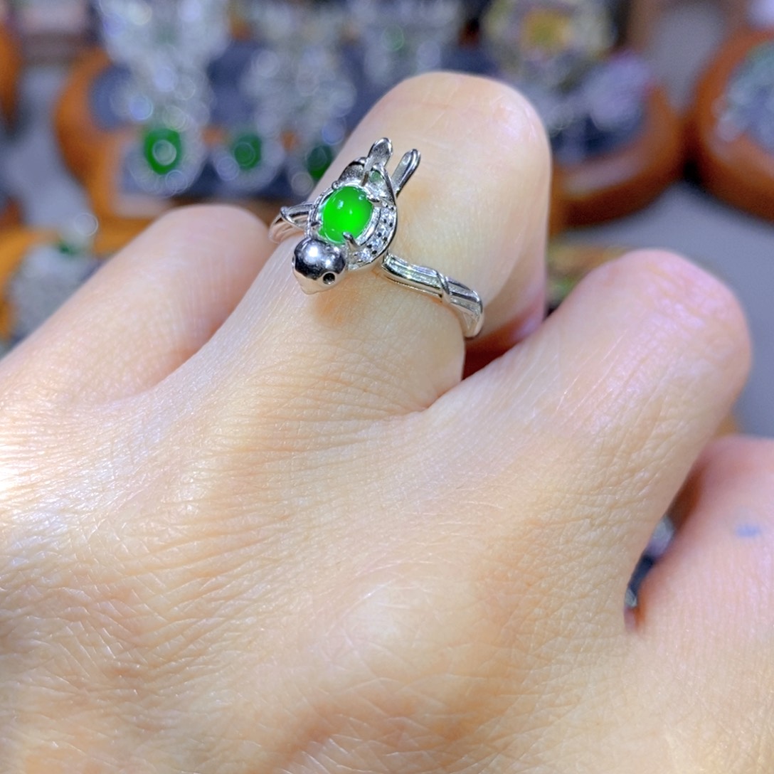 翡翠颈饰银S925镶嵌天然翡翠