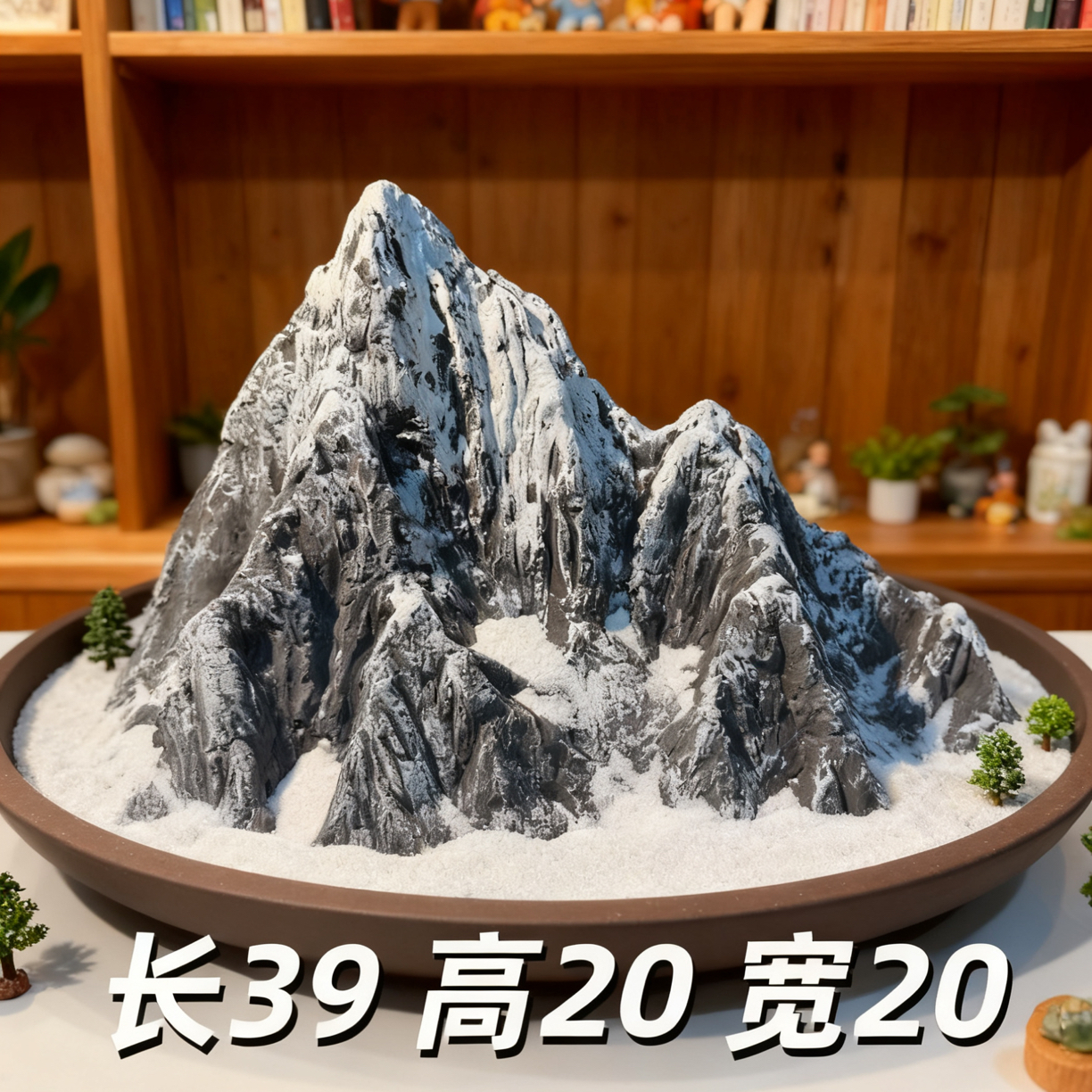 奇景012盆景鱼缸造景雪山仿石（手工产品均有1-3厘米误差介意勿拍）