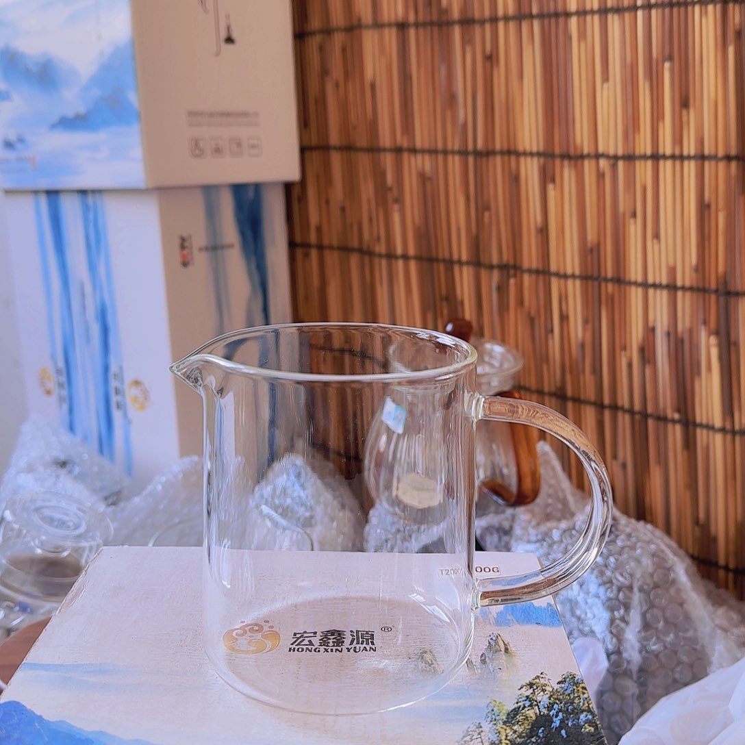 高硼硅玻璃茶水分离款瑕疵直身公杯 2个