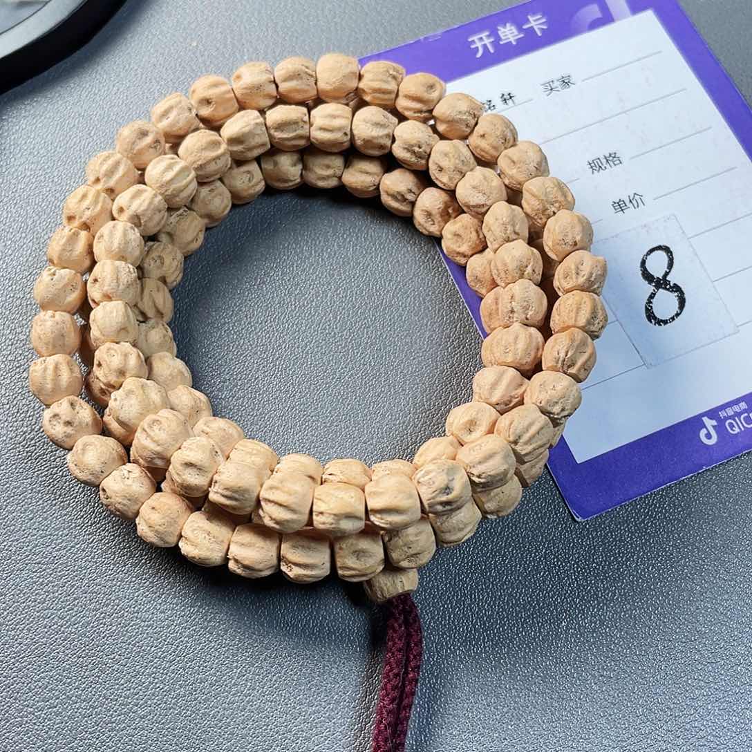 柏香籽/百香籽吊坠7.5mm➕热振方块满棱尸陀林满鬼108