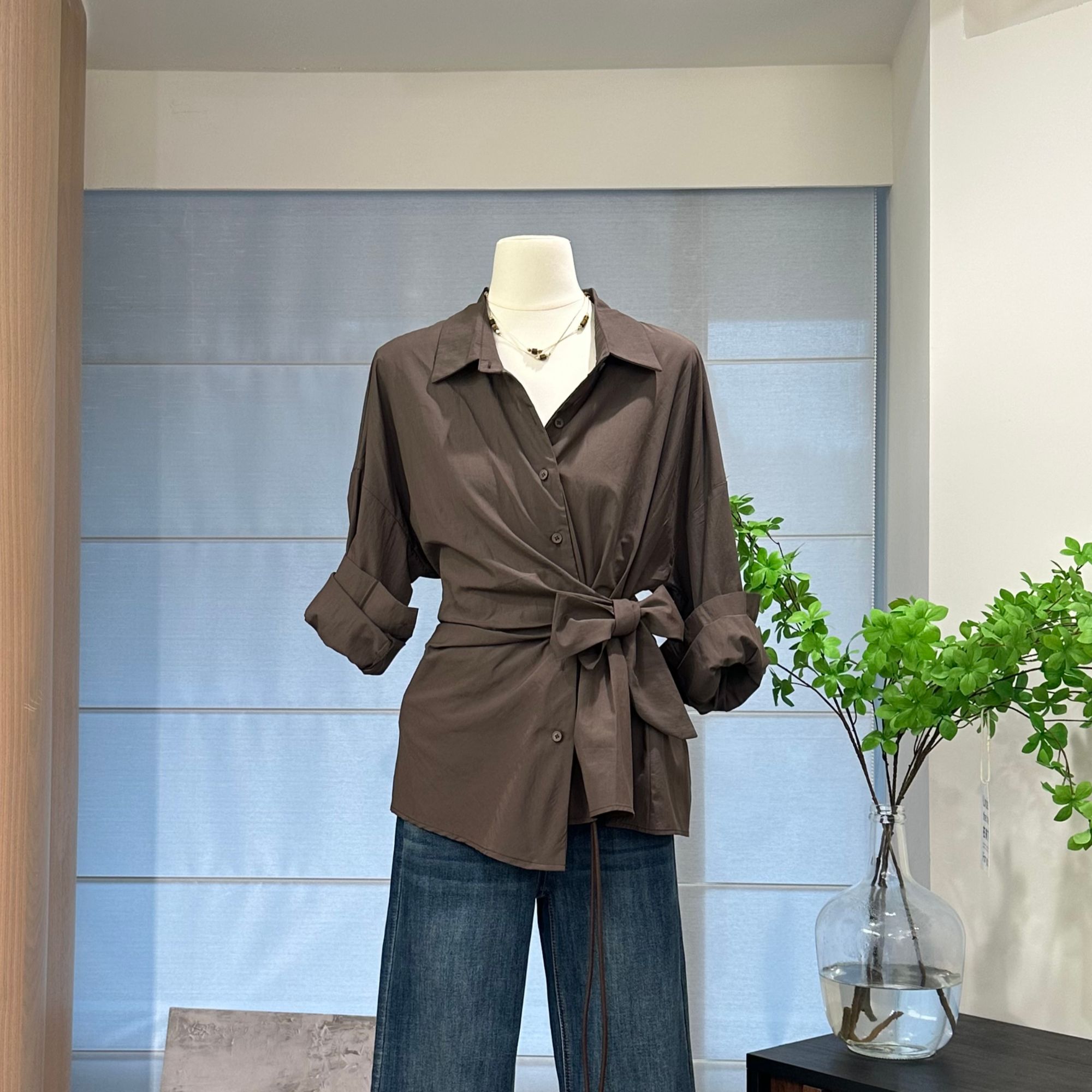 【咖调摩卡】韩系设计小众衬衣-69905