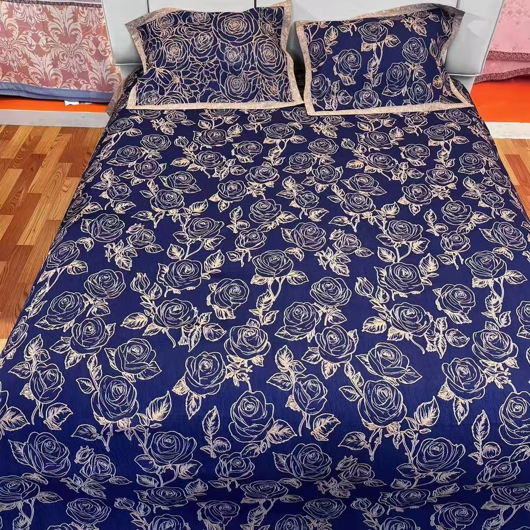 2.3*2.5高端轻奢四季毯三件套【玫瑰芬芳】毯子+枕巾