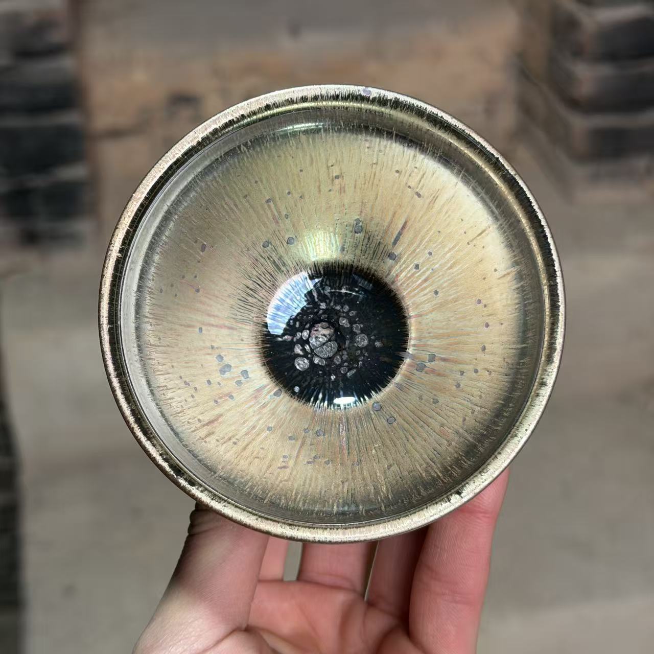 建窑建盏 金丝亳 茶盏主人杯 电烧