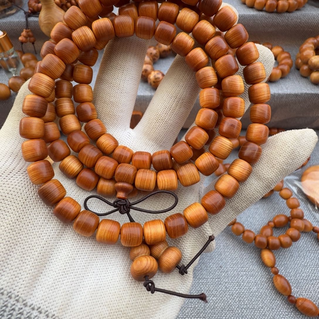 柏木（崖柏） 太行崖柏蚕丝纹8✖️8的108颗