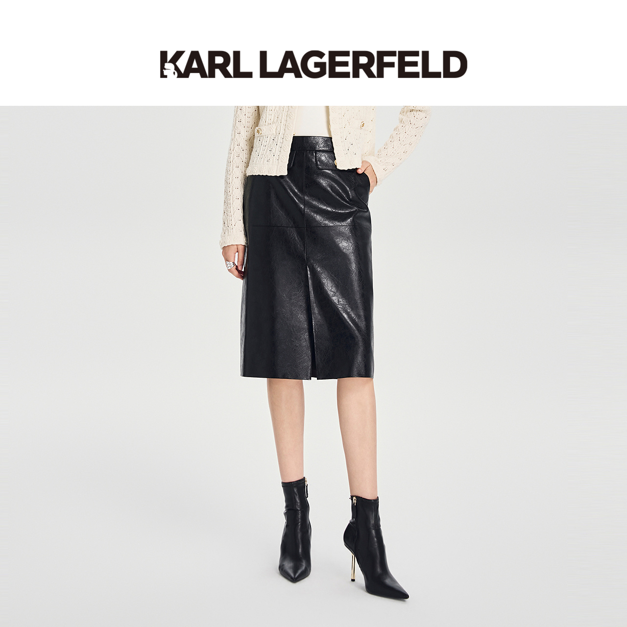 官旗KARLLAGERFELD秋季新款半身裙老佛爷M26E1212