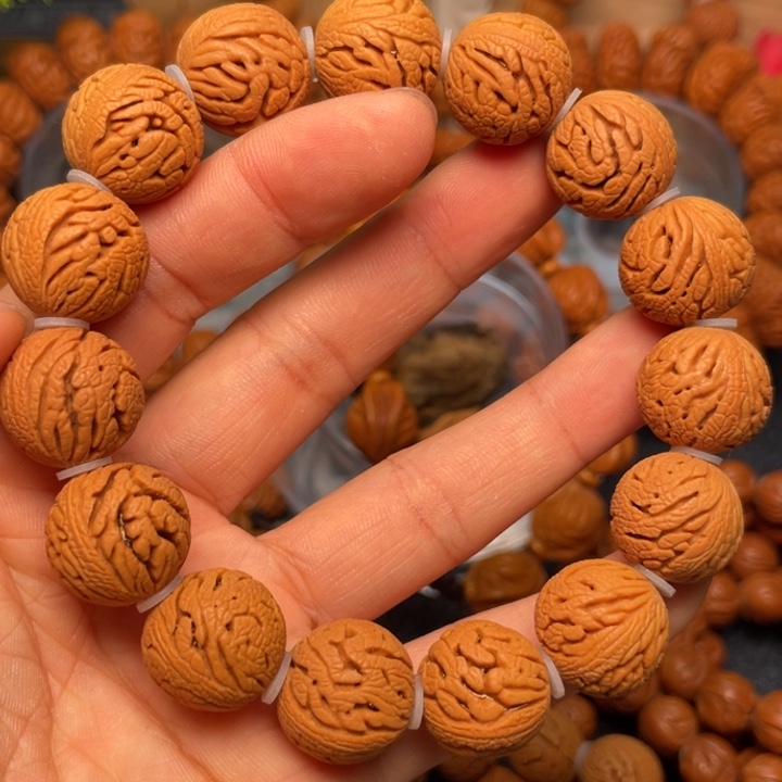 桃核手串龙纹桃核25