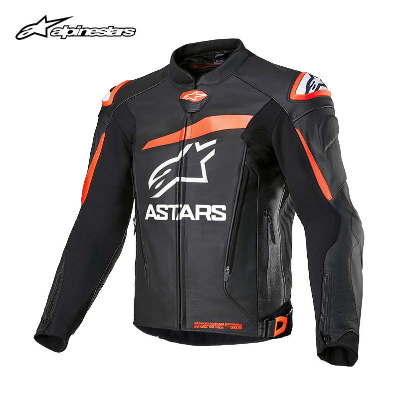 a星骑行皮夹克GP PLUS V4保暖牛皮机车服防摔摩托车服摩托车皮衣