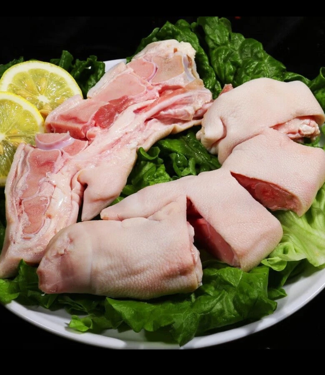 【晚霞家】新鲜大猪蹄现切大猪蹄 长猪蹄 单只1斤多猪蹄对半劈开 