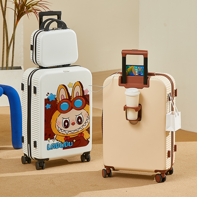 新款行李箱网红女多功能拉杆箱卡通时尚轻便小型可登机旅行箱学生