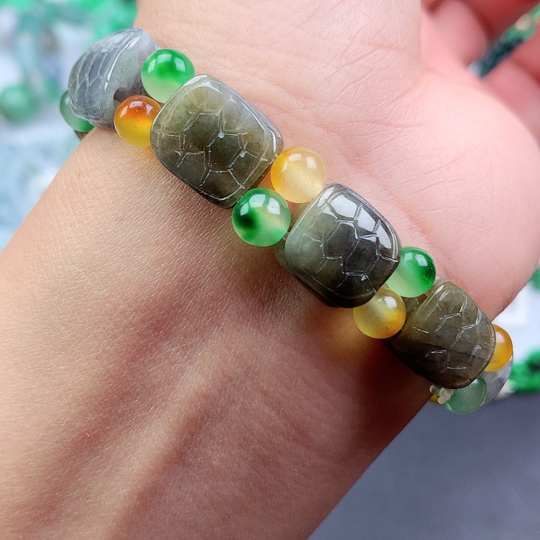 未镶嵌手链翡翠手串