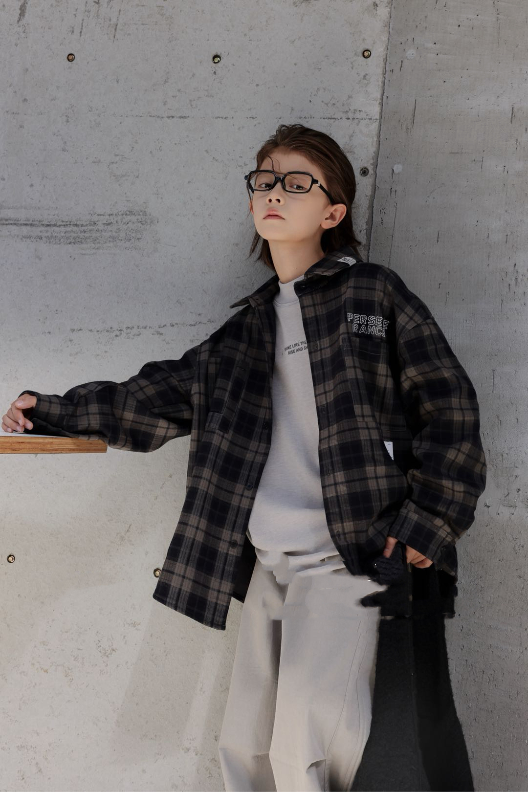 【山屿】中大童加绒运动户外百搭休闲潮流韩版衬衫（770156）