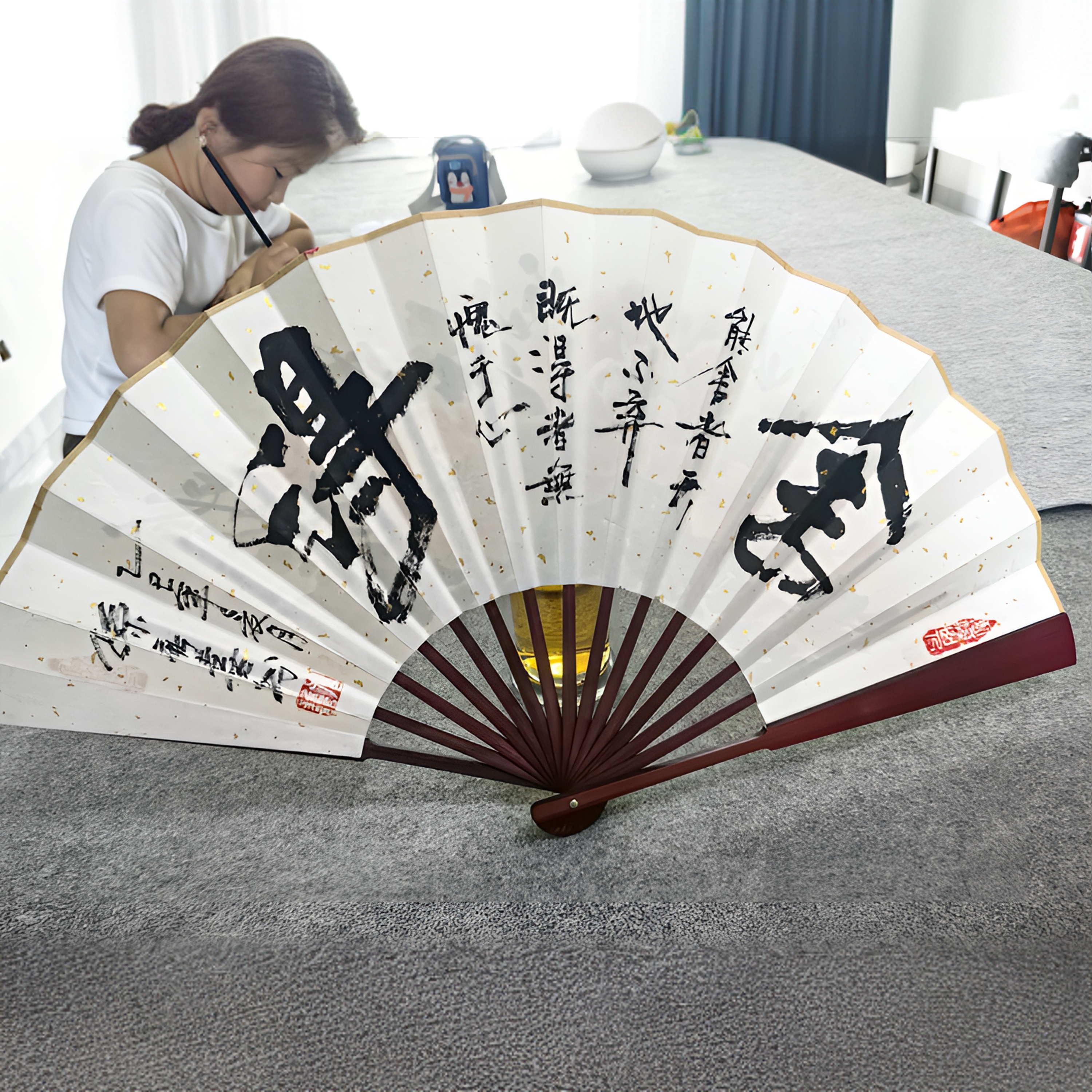 中国风折扇古风高颜值适合学生舞蹈夏季实用扇子