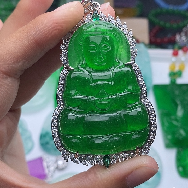 翡翠未镶嵌颈饰所见即所得v206