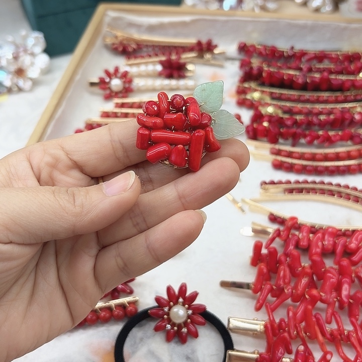 淡水珍珠发饰未镶嵌