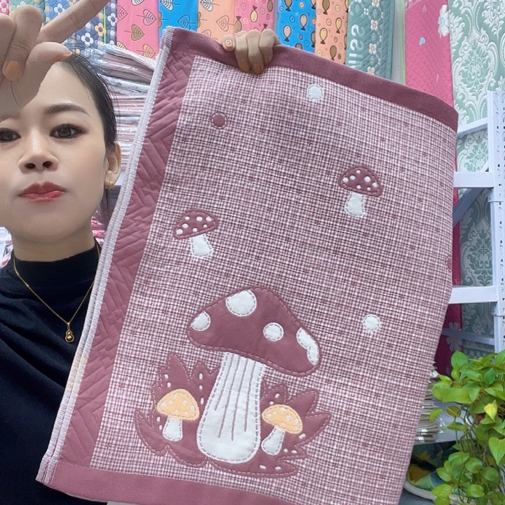 棉豆沙色蘑菇纯棉
