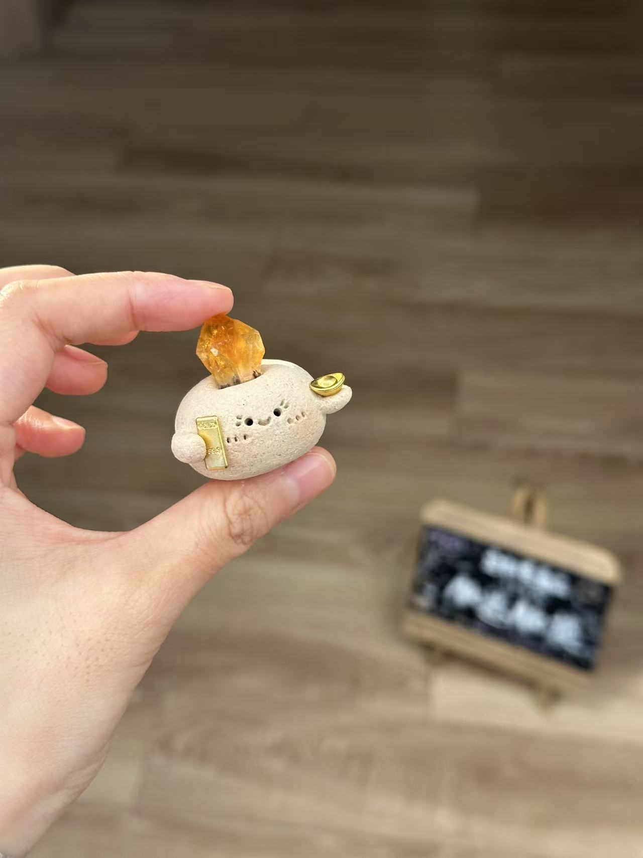 水晶小豆丁可爱黄水精牙