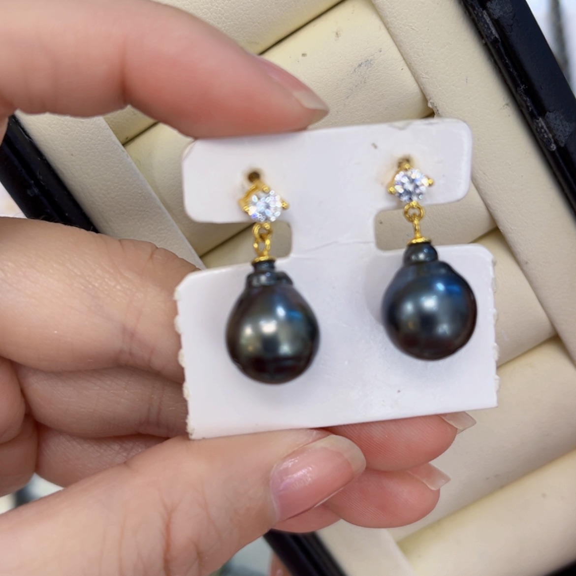 【闪购商品】海水珍珠耳饰银S925镶嵌