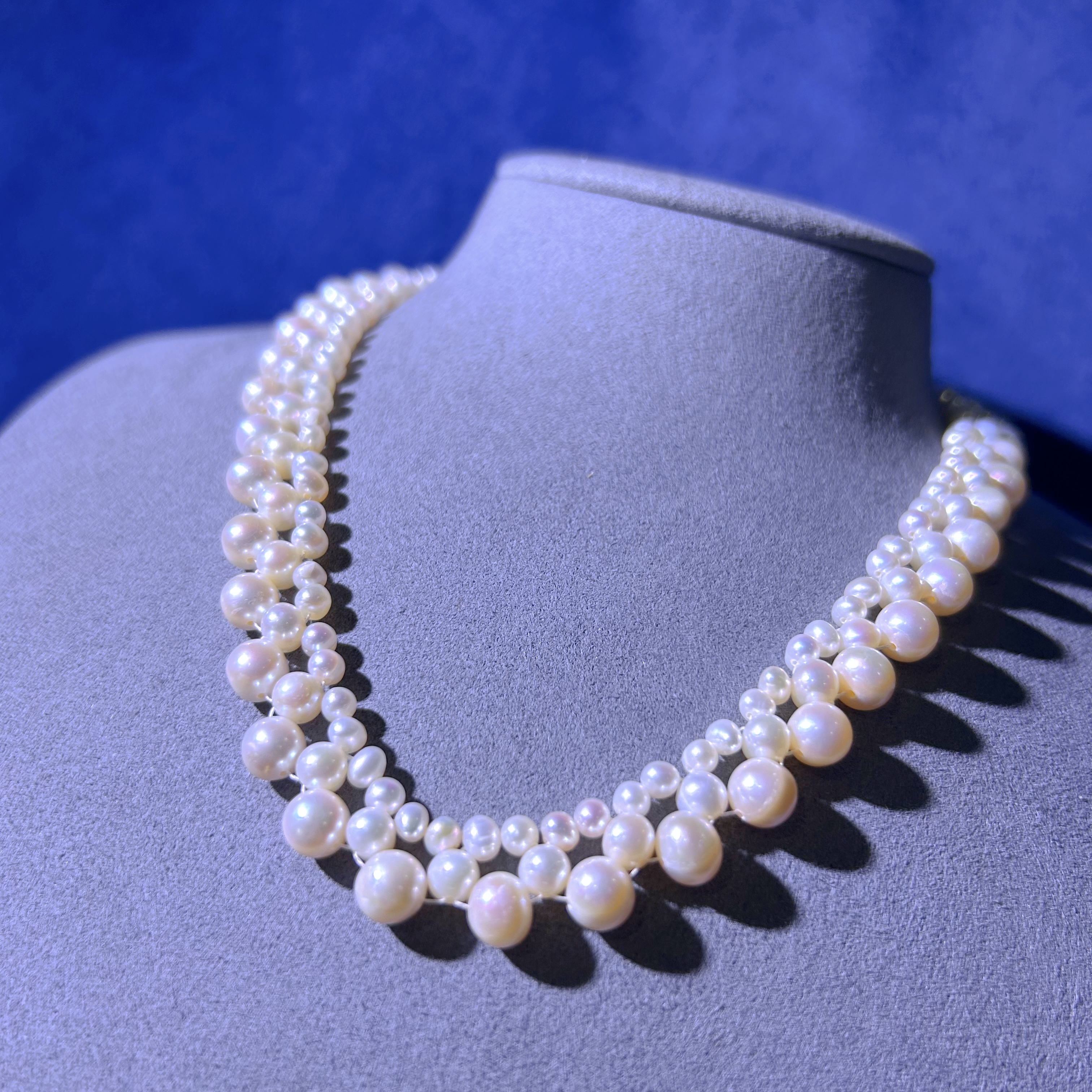 淡水珍珠项链-珠径3-7mm长度45cm-DS083