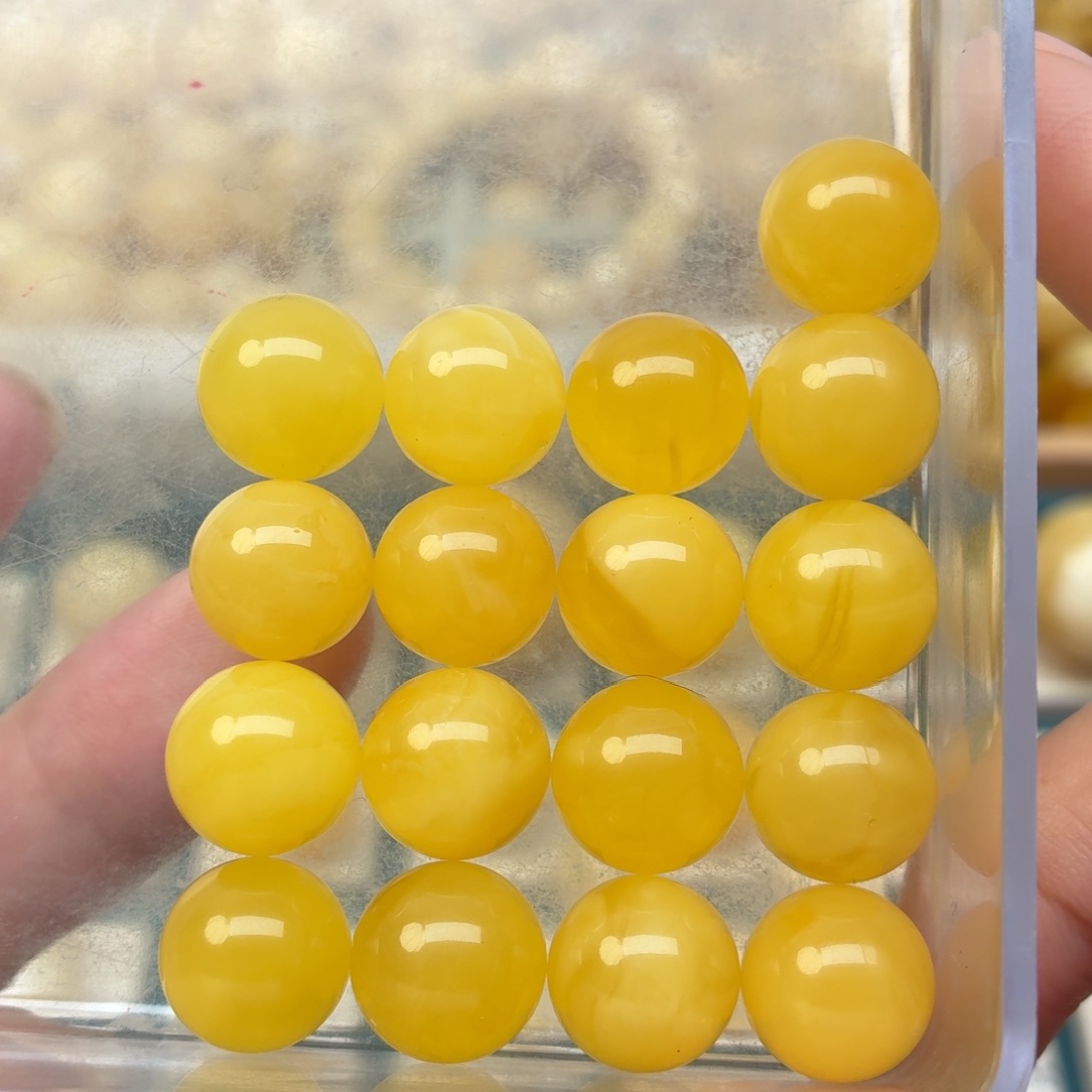 蜜蜡未镶嵌裸石蜜蜡12+圆珠串