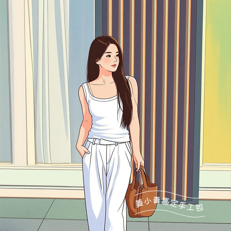 姜小青私定【篮子包】升级版手工TC皮轻奢水桶包手提女包【026】