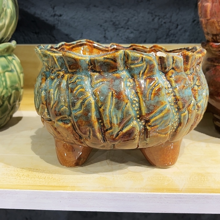 颜***。瓷片花盆多肉植物花盆