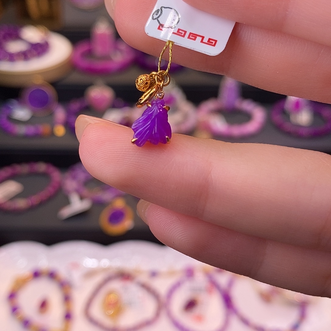 苏纪石（舒俱来）18K金镶嵌吊坠(不含链)