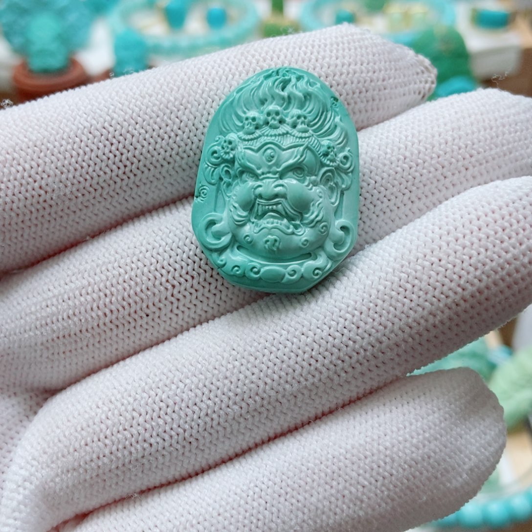 绿松石未镶嵌大黑天