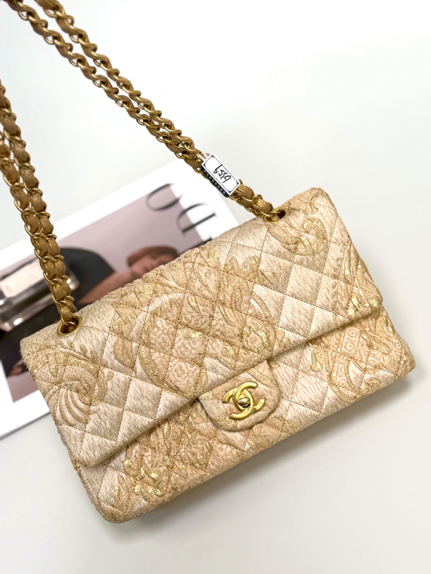 95新 Chanel/香奈儿 chanel西阵织宫廷系列cf单肩包