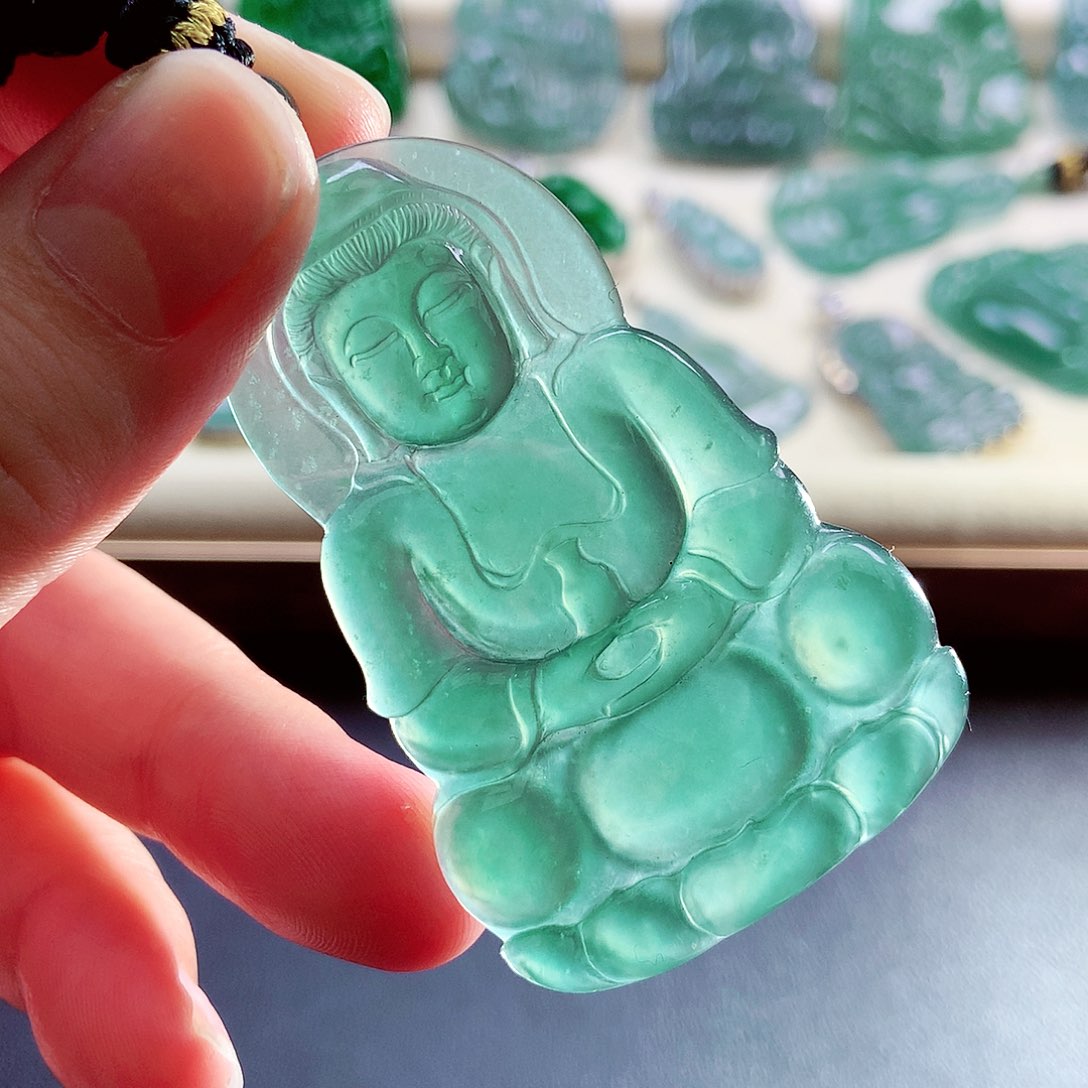 【闪购商品】翡翠未镶嵌颈饰天然