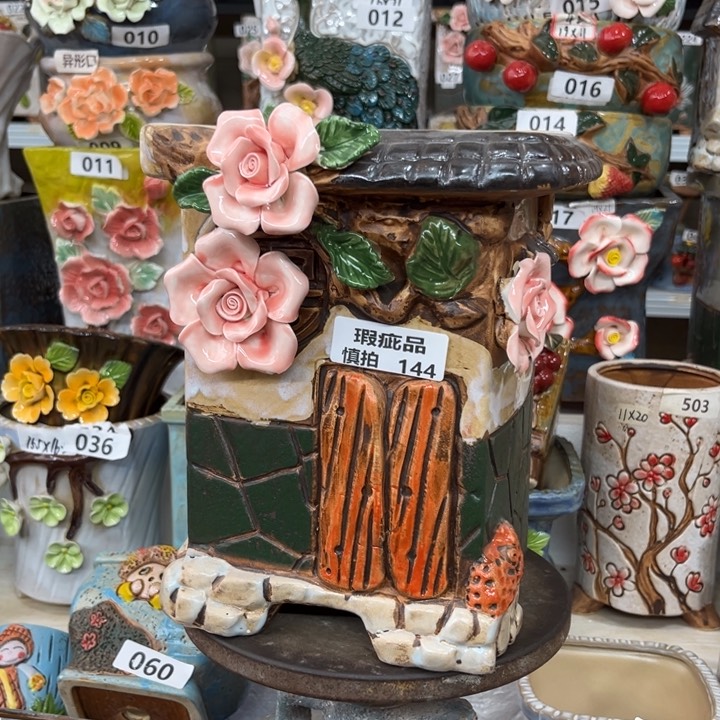 紫砂花盆粗陶材质多肉花盆144