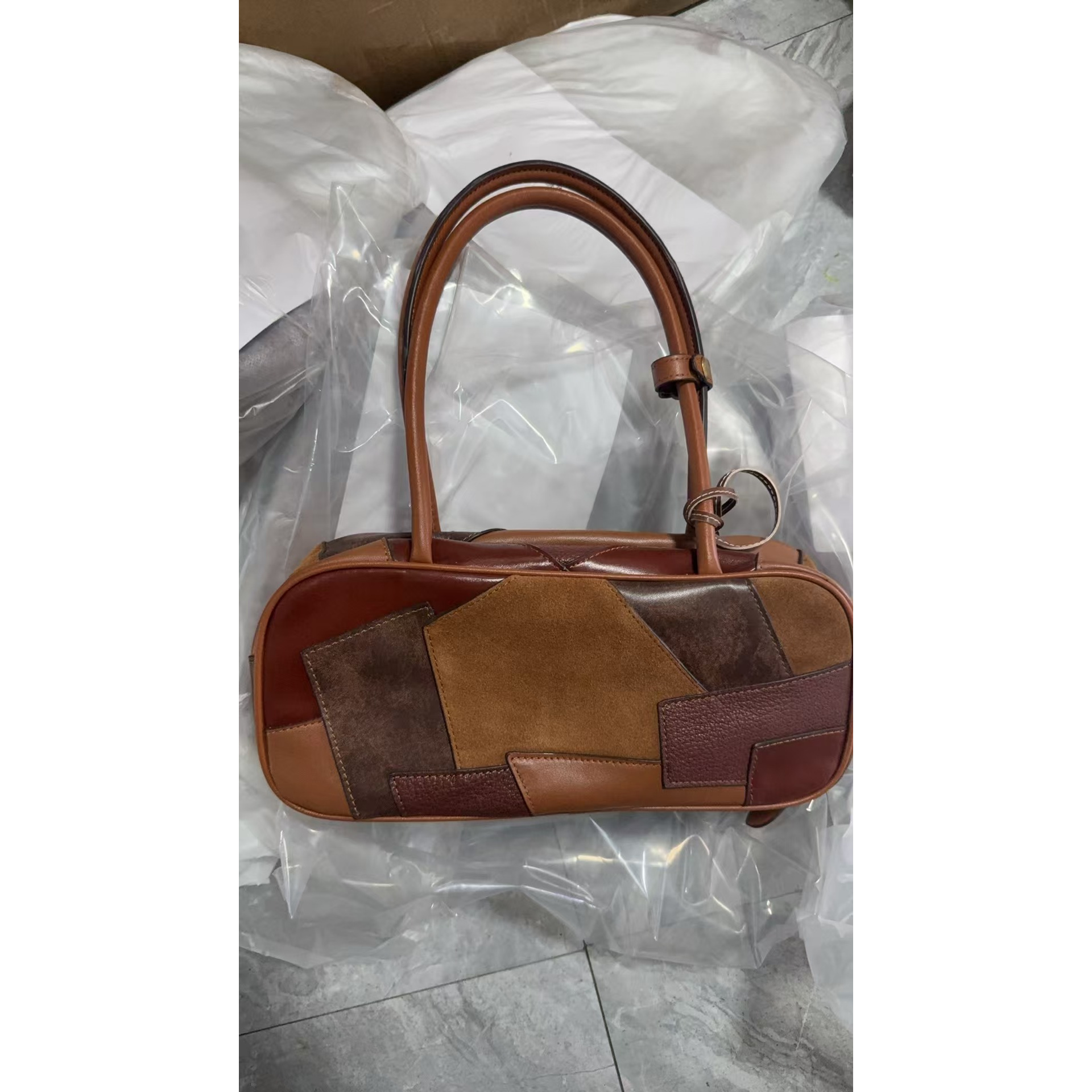 663拼皮【清货有瑕】时尚轻奢百搭气质女包