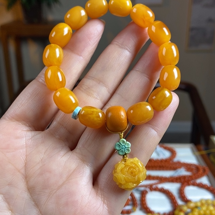 琥珀手链未镶嵌蜜蜡手串10