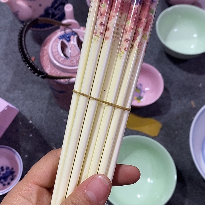 摆件陶瓷黄稀土筷子10双