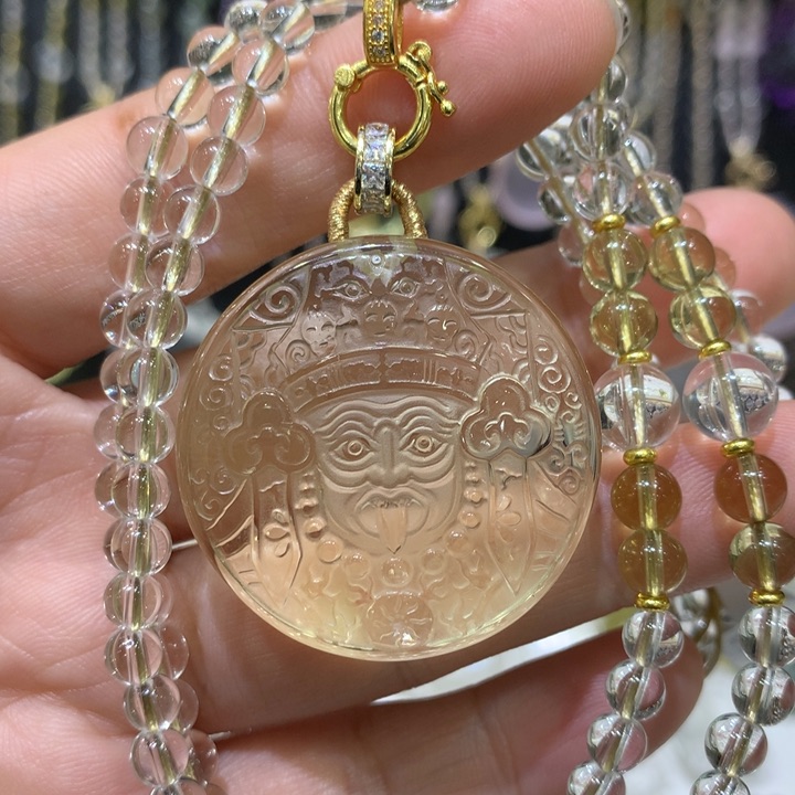 水晶颈饰未镶嵌天然